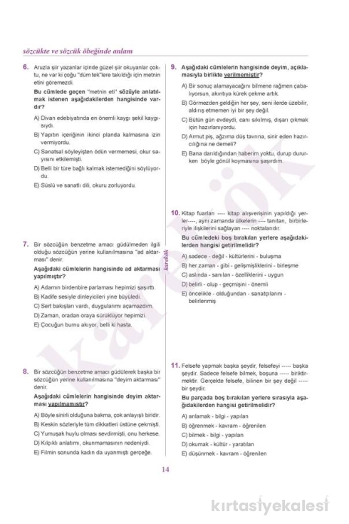 Karekök Yayınları TYT Paragraf Soru Bankası