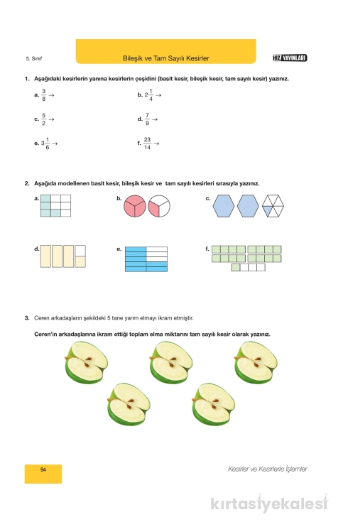 Hız Yayınları 5. Sınıf Matematik Etkinlik Defteri