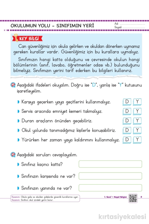Key Kaliteli Eğitim Yayınları 1. Sınıf Keyifli Eğitim Seti (2. Dönem)