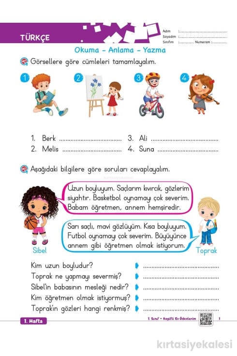 Key Kaliteli Eğitim Yayınları 1. Sınıf Keyifli Eğitim Seti (2. Dönem)