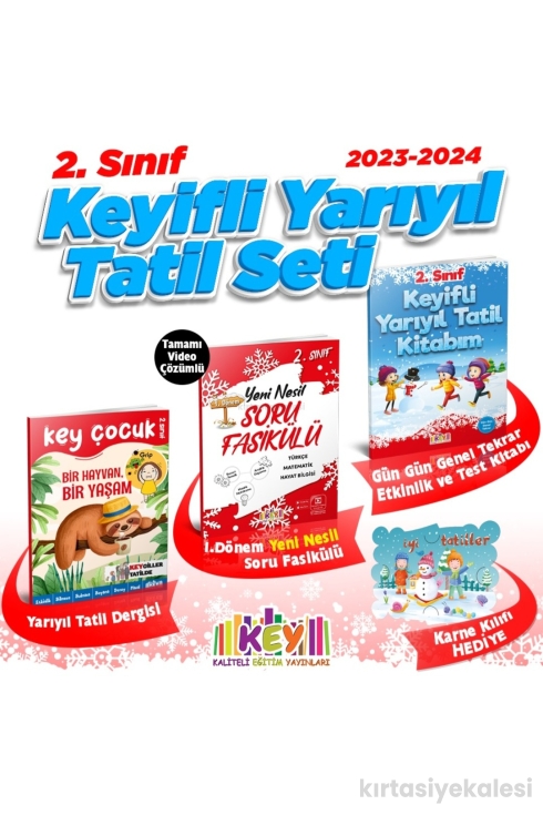 Key Kaliteli Eğitim Yayınları 2. Sınıf Keyifli Yarıyıl Tatil Seti