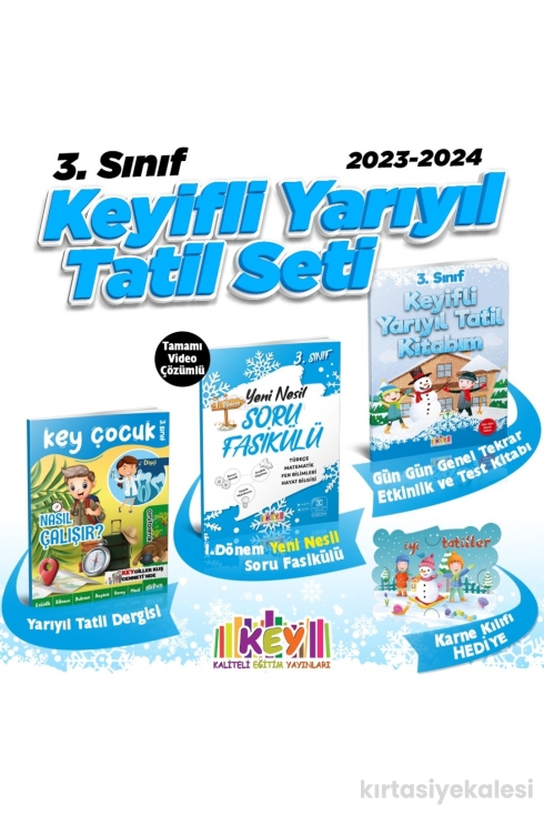 Key Kaliteli Eğitim Yayınları 3. Sınıf Keyifli Yarıyıl Tatil Seti