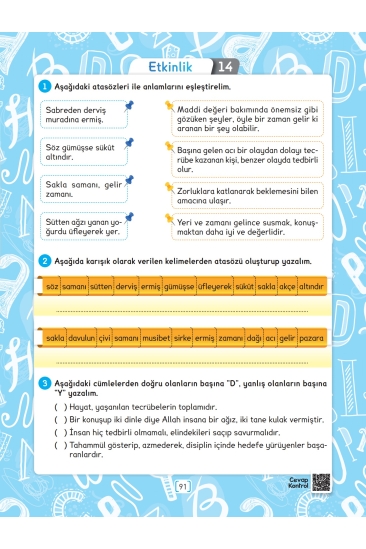 Key Kaliteli Eğitim Yayınları Karikatürlerle Atasözleri